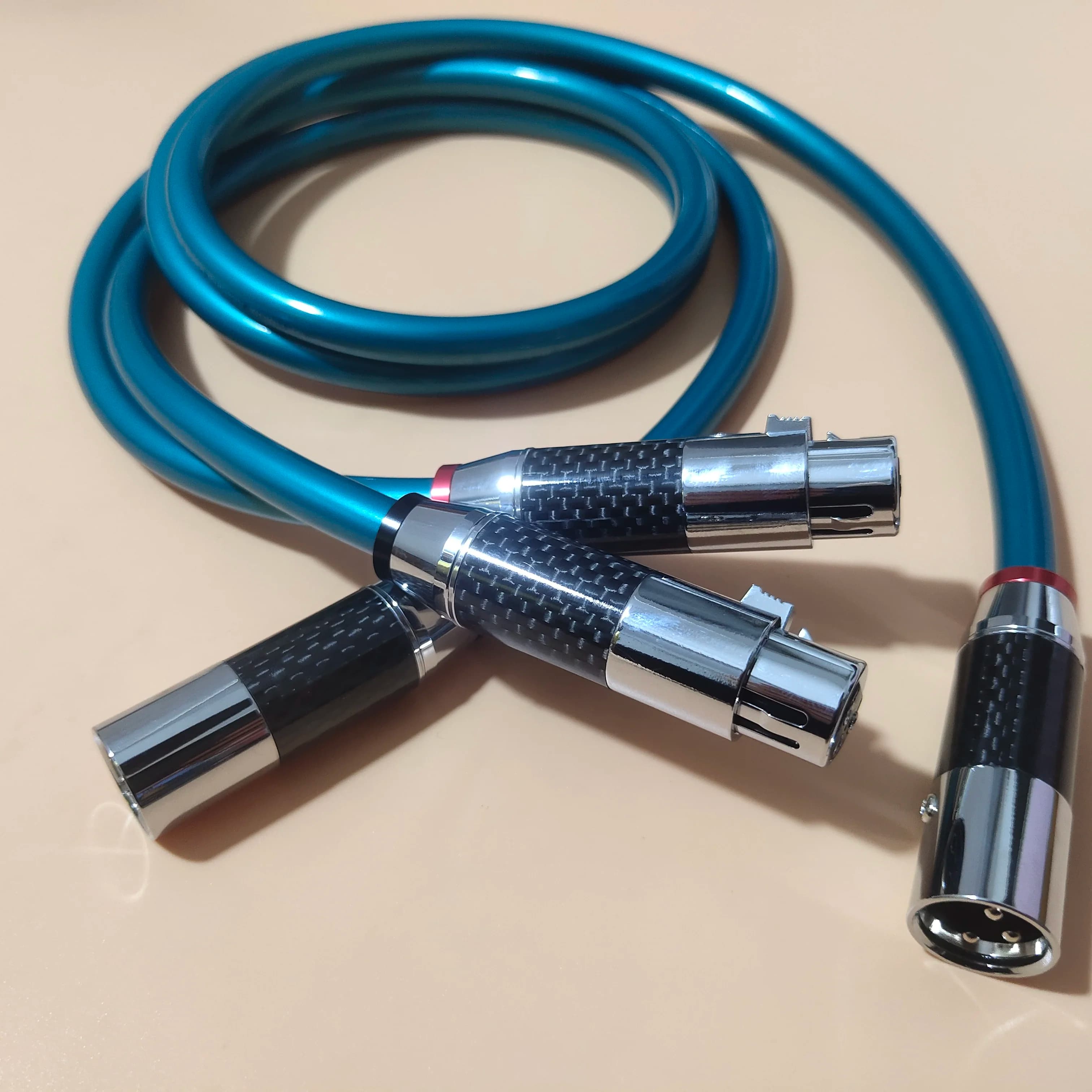 Ortofon línea de equilibrio 8N OFC Cable de señal de Audio HiFi de cobre puro Cable de interconexión antiinterferencias con enchufe XLR de fibra de