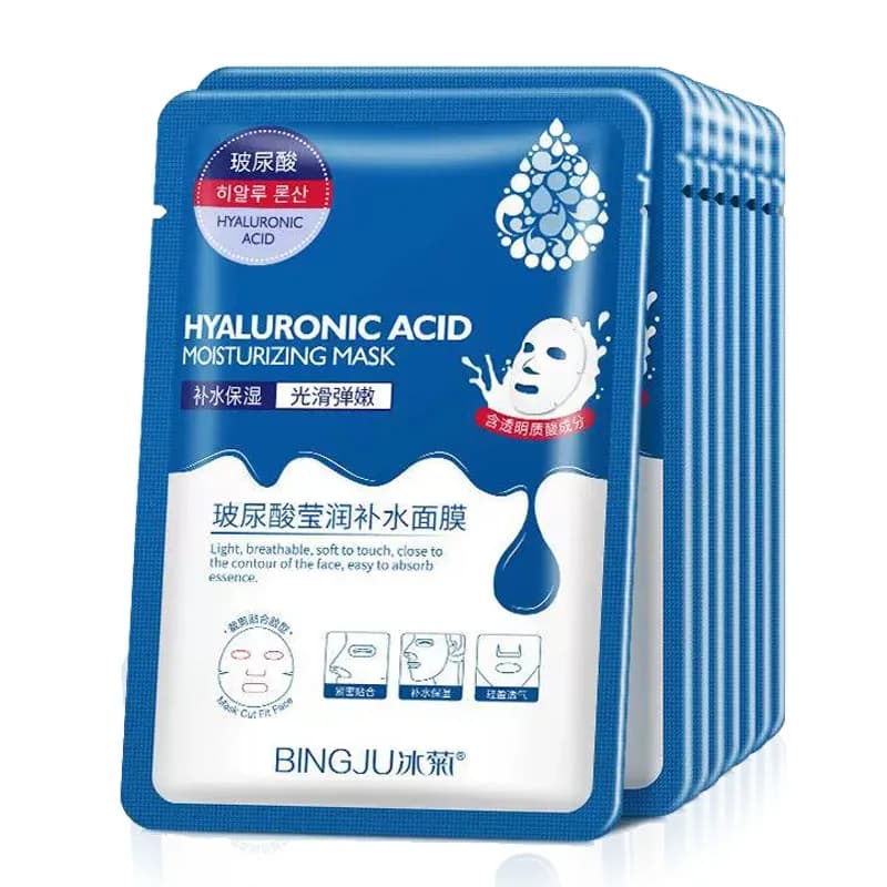 10/20/30 Uds. Mascarillas faciales hidratantes de ácido hialurónico, mascarillas faciales hidratantes antienvejecimiento, mascarilla Facial