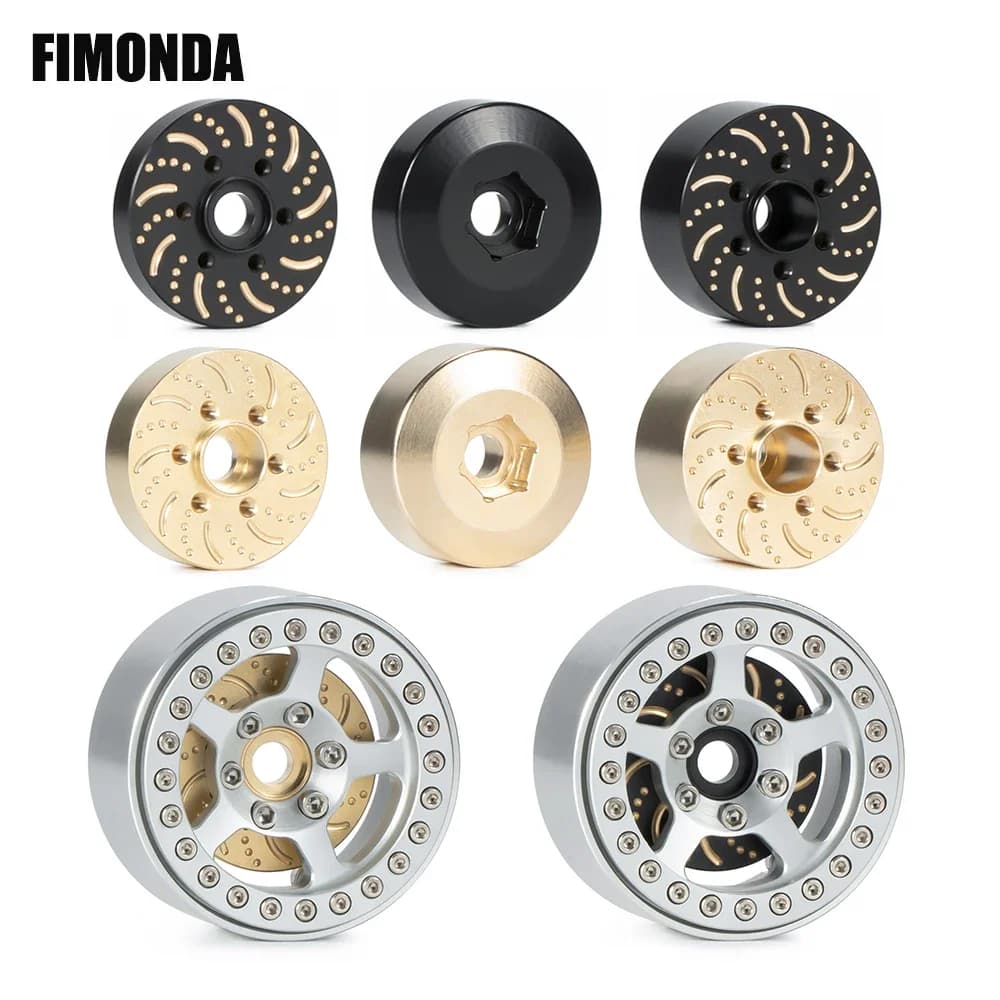 Adaptador de ruedas de disco de freno hexagonal de 12mm para llantas de abalorios SCX10 Capra TRX4 TRX6 VS4-10 Gen8 Element RC Enduro, 1,9 2,2