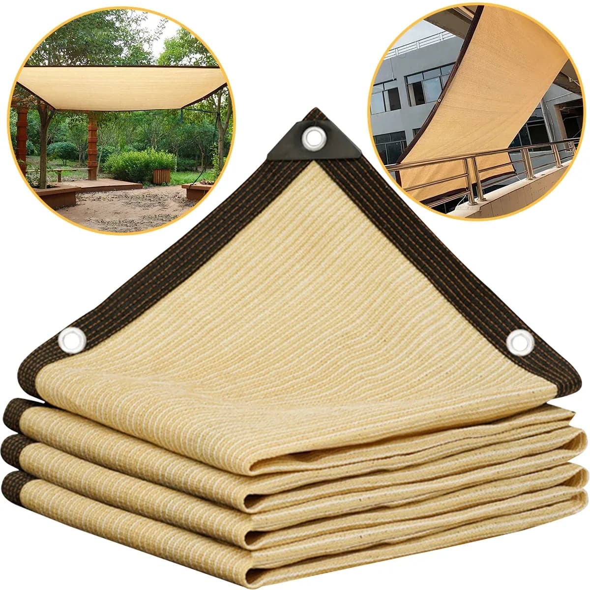 Red de sombreado para jardín al aire libre, toldos para terraza, malla protectora para sombra de acampada, protección UV, tela de protección solar