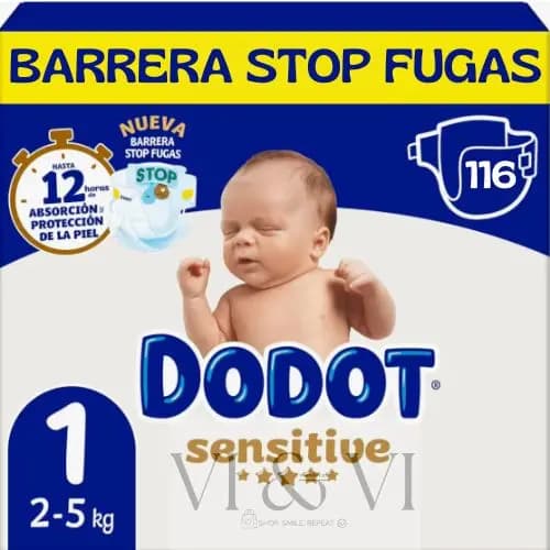 Pañales Dodot Sensitive T1(2-5KG) 116ud -Dodot SensitiveT2(4-8KG) 174ud-Dodot Bebé SecoT3(7-11KG)66U-Dodot Bebé Seco T4(10-15KG)62U-Dodot Bebé