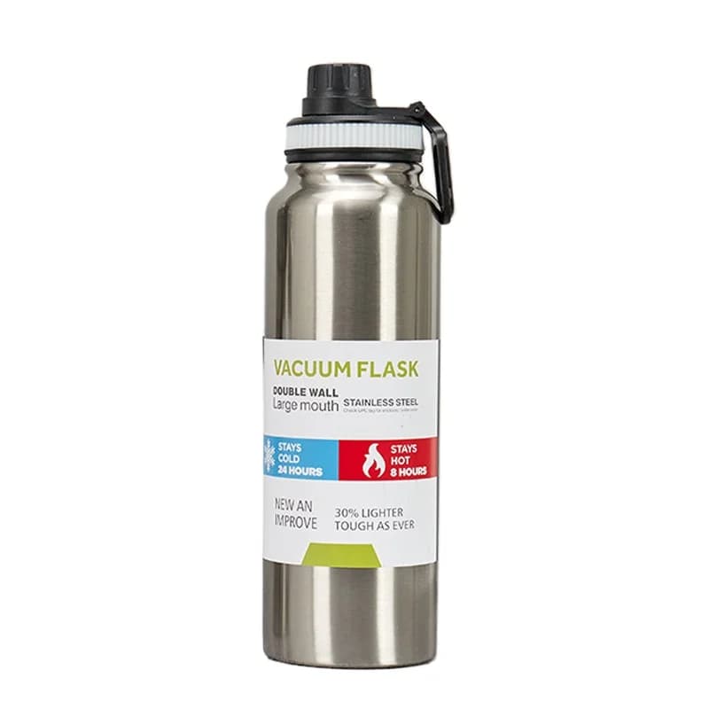 Termo de Acero Inoxidable de 600/800/1000 ml, Taza Térmica para Auto, Frasco de Vacío que Mantiene el Frío y el Calor, Taza Deportiva Aislada