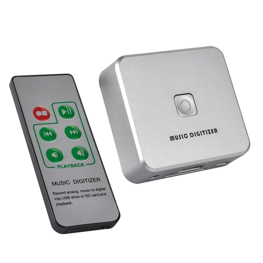 Caja grabadora de captura de Audio, digitalizador de música, convierte música analógica antigua a MP3, compatible con unidad USB o tarjeta SD