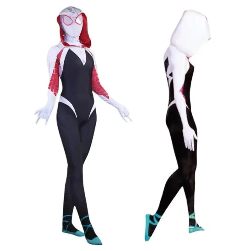 Disfraz de Circo Virtual Mágico para Mujer, Mono con Capucha y Guantes, Disfraz de Halloween, Pascua, para Adultos y Adolescentes