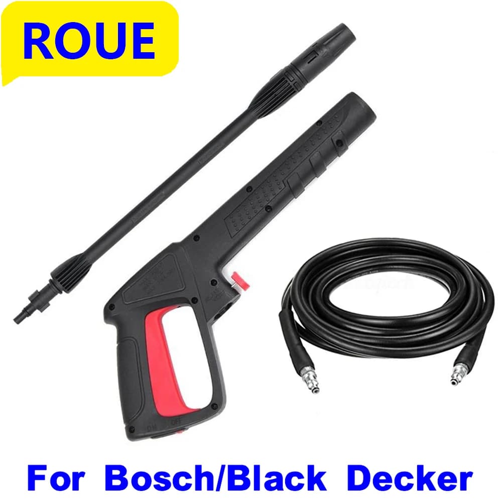 Pistola de lavado de alta presión, lanza de manguera de alta presión con varilla pulverizadora Turbo Jet para pistola Makita Bosch Blue Black Decker