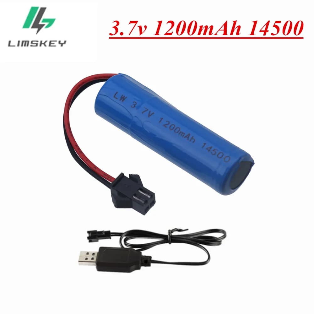 Batería de 3,7 V 1200mah 14500 y cargador para C2 D828 RC, accesorio de juguete para coche acrobático, batería de iones de litio de 3,7 V 14500 con
