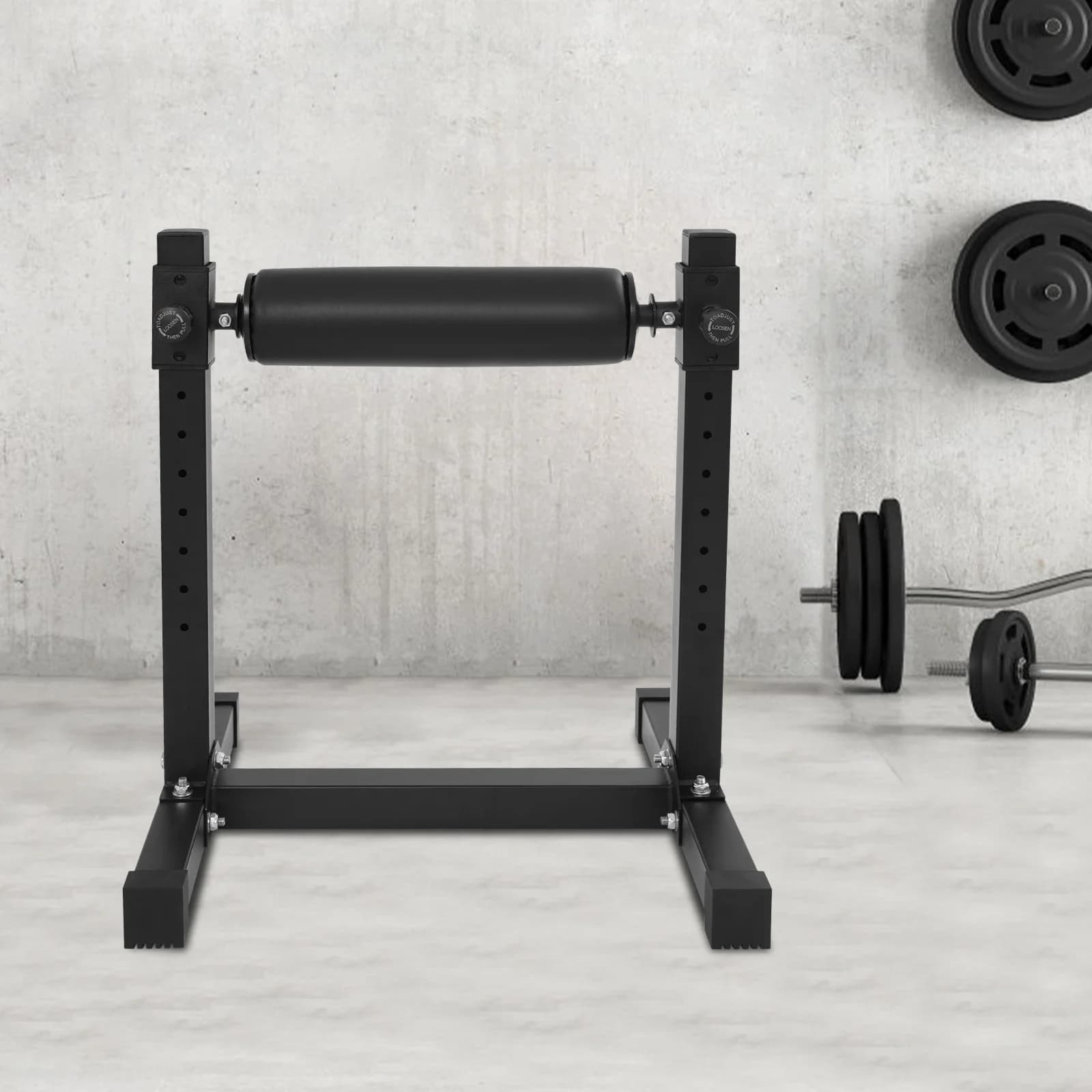 Soporte para sentadillas de una sola pierna, soporte para sentadillas dividido de acero al carbono ajustable para entrenamiento de fuerza de piernas,