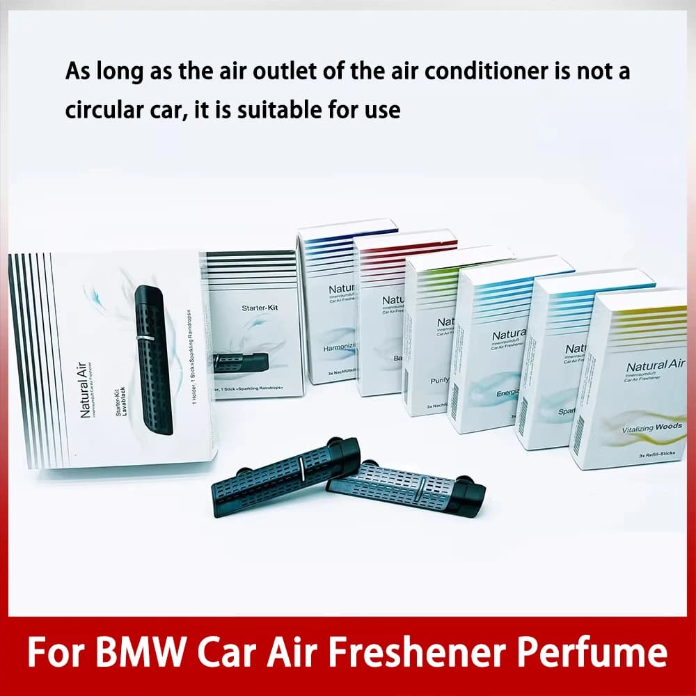 Ambientador para Auto BMW, Perfume Original para Salida de Aire, Clip de Aromaterapia, Accesorios Interiores para Auto, Perfume Sólido, 5 Aromas