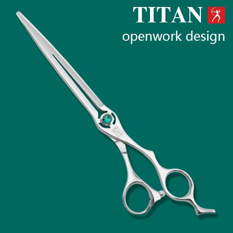 TITAN 7.0 Tijeras Profesionales de Peluquería Canina de 7.5 Pulgadas, Herramientas para Mascotas, Máquina de Corte para Perros, Tijeras de