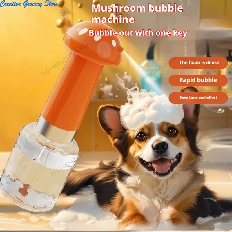 Máquina Automática para Hacer Espuma para Mascotas, Espuma Rápida con un Solo Botón para Baño y Ducha de Mascotas, Suministros Ligeros para la