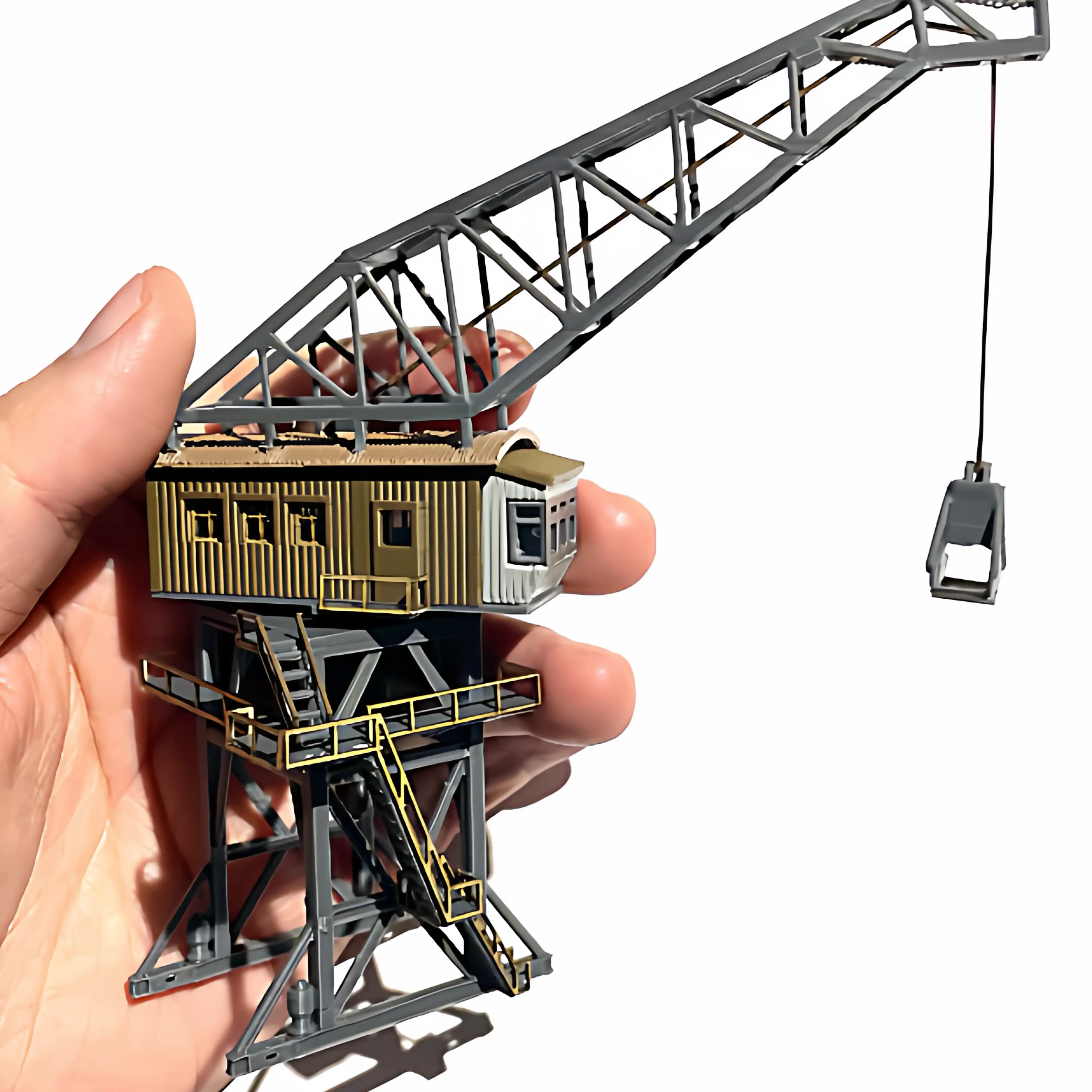 Kits de plástico sin pintar para grúa/cargadora de carbón escala N, para modelismo DIY 1:150, maquetas de ferromodelismo, dioramas y paisajes, 1