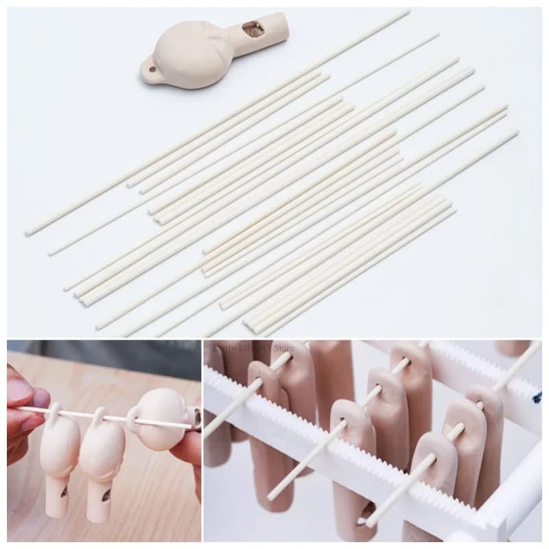 Palo para horno de alta temperatura, soporte para joyería, varilla colgante de cerámica resistente al calor, suministros de arcilla refractaria,