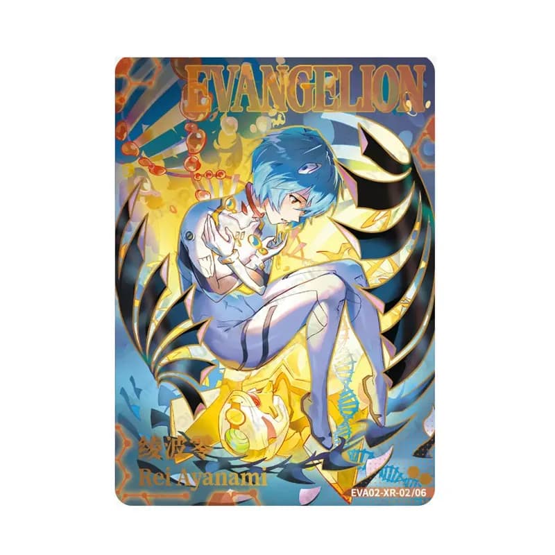 Tarjeta Coleccionable Original de la Serie 2 de Neon Genesis Evangelion de KAYOU, XR/CR/ZR/FR/UR/AR/ST/SSR/SR/HR/R/N, Clásica, para Principiantes