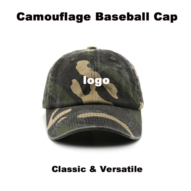 Gorra de Béisbol de Camuflaje Sólida con Logotipo Personalizado, Unisex, para Hombres y Mujeres, para Deportes al Aire Libre, Viajes, Protección