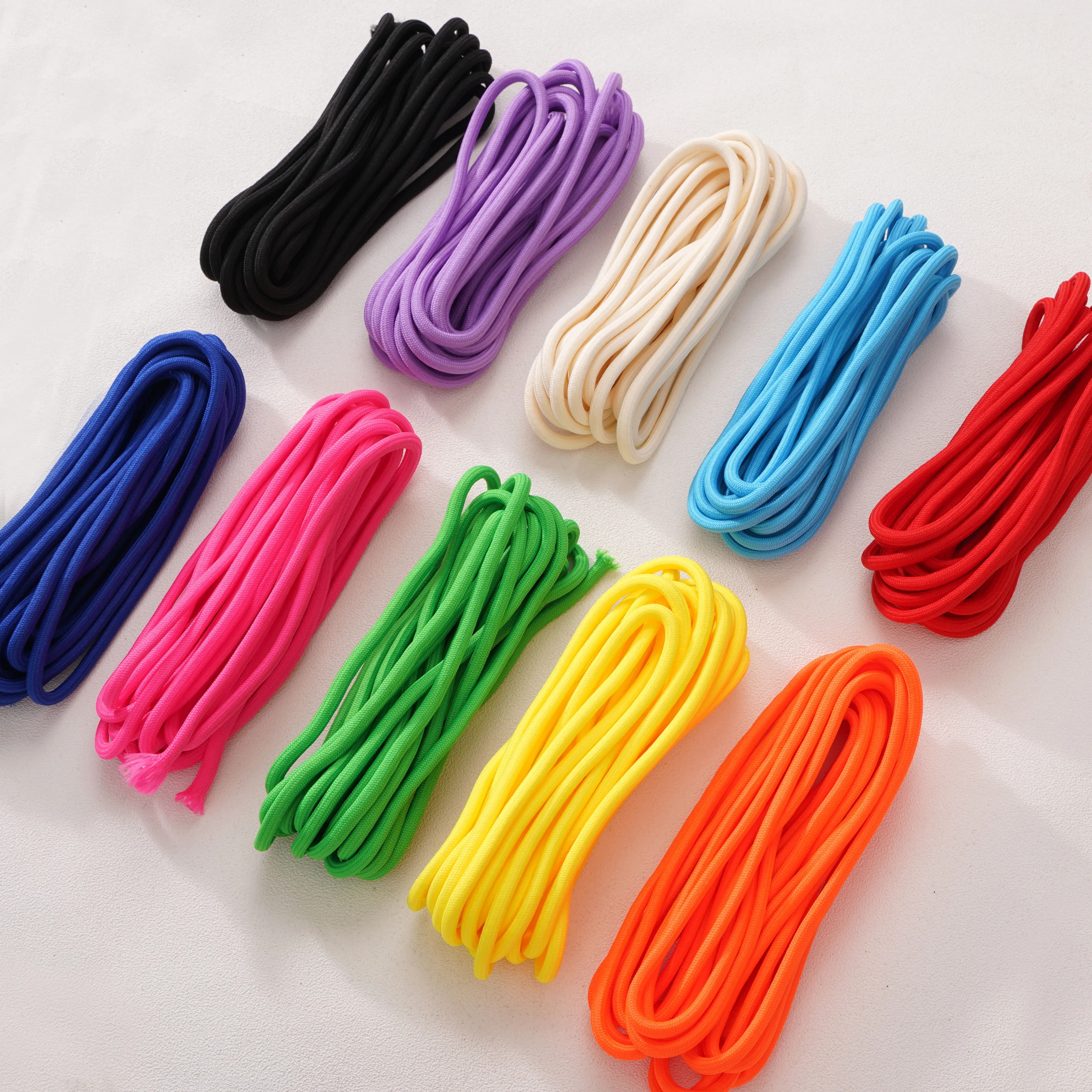 Cuerda de poliéster trenzada de 5M y 5mm de color sólido, hilo de nailon para llaveros, cadenas de teléfono, accesorios de costura para el hogar,