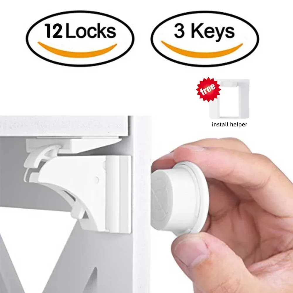 Cerradura magnética para niños, protección para niños, cerradura de seguridad para bebés, pestillo para cajón, cerradura para puerta de