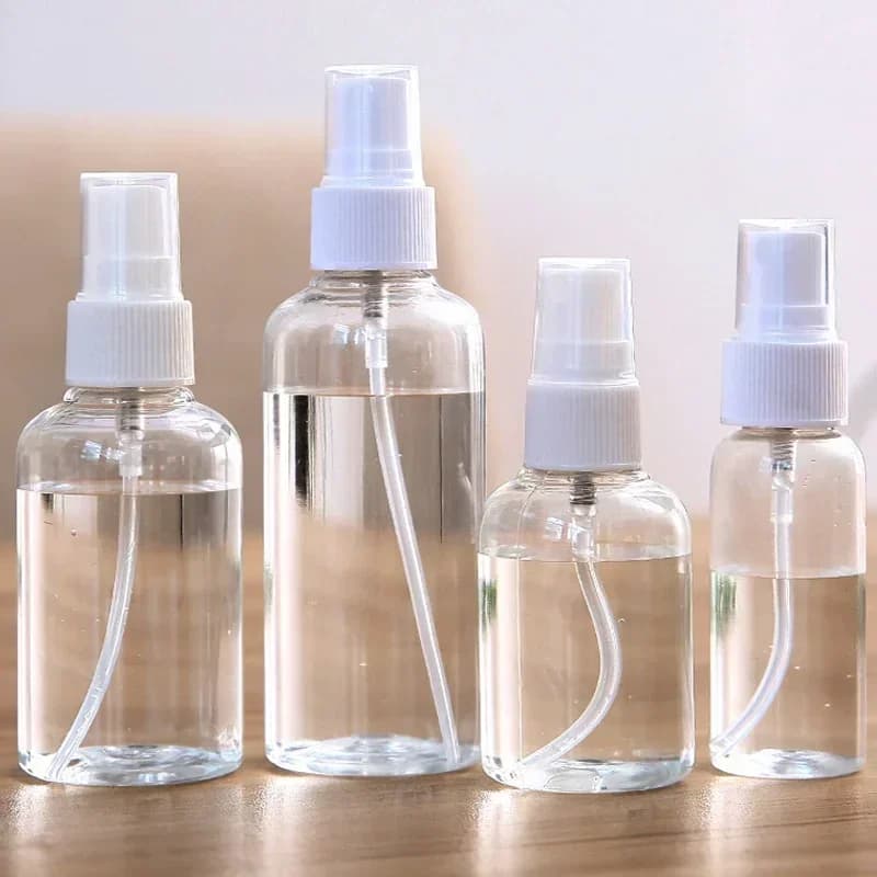 50 Uds 15/20/30/50/100ml botellas vacías de plástico para pulverizador vaporizador transparente botellas recargables atomizador de botella de