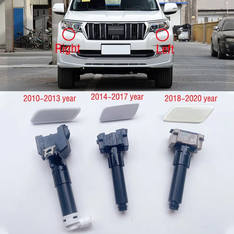 Para Toyota Land Cruiser Prado LC150 2010-2020 parachoques delantero de coche faro lavadora boquilla de chorro de pulverización tapa de bomba