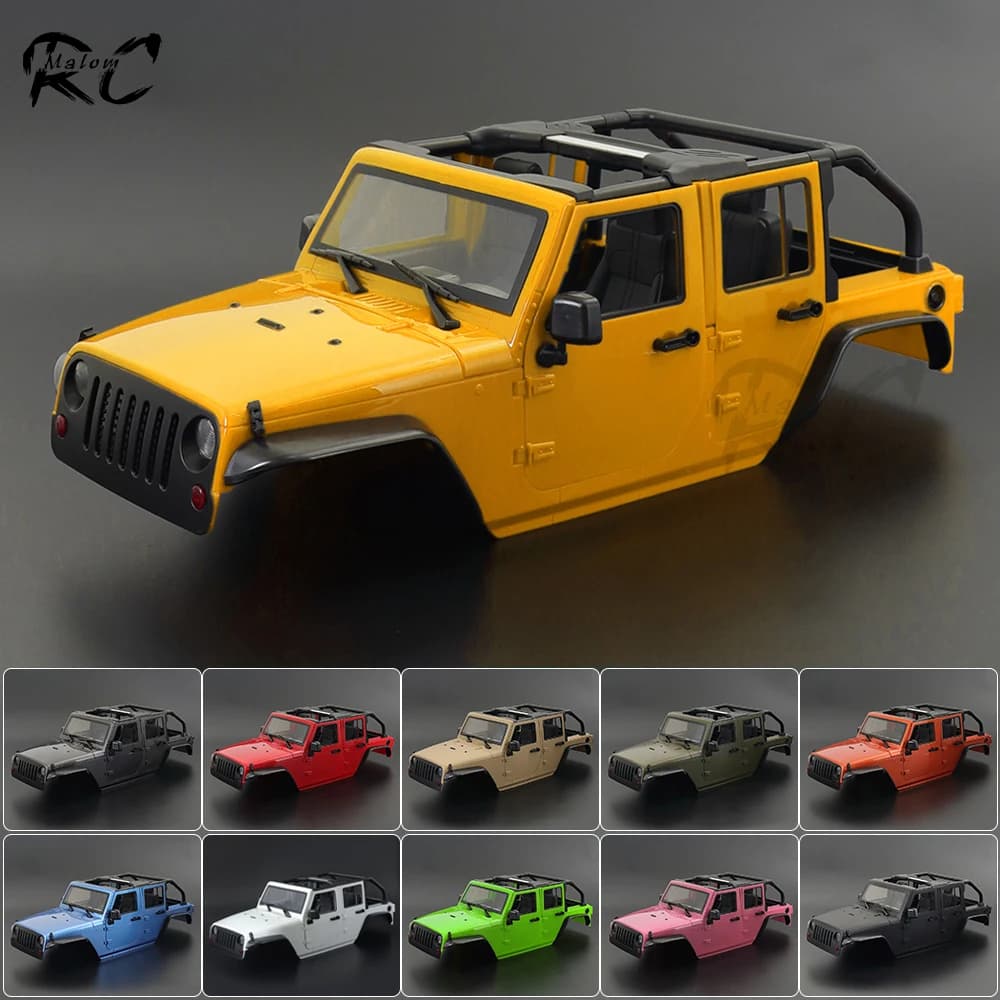 Kit de cuerpo duro Convertible a escala 1:10, distancia entre ejes de 313mm para 1/10 RC Crawler Axial SCX10 Wrangler Rubicon TRX4 Redcat GEN8