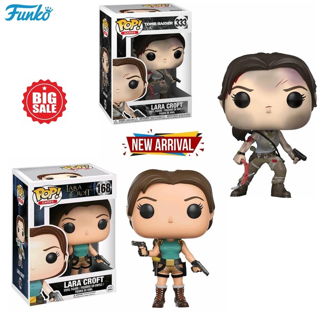 Juegos Funko POP Lara Croft 168 #   Tumba Raider Lara Croft 333 #   Colección de figuras de vinilo Muñecas Colección de regalos de Navidad Juguetes