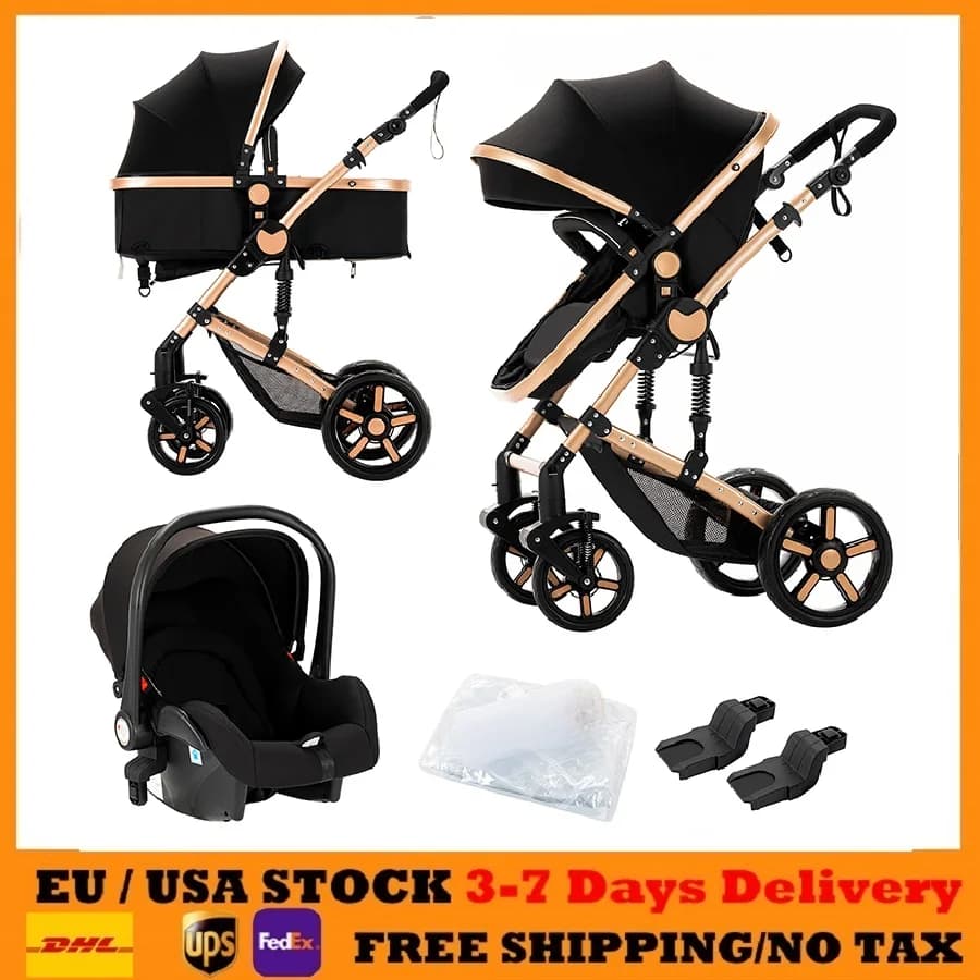 Cochecito de bebé 3 en 1, cochecito ligero, cochecito de bebé, coches de bebé para recién nacido, accesorios, cochecito con sistema de viaje para