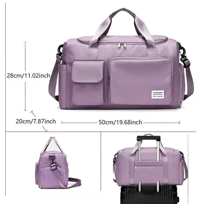 Bolsa de viaje de gran capacidad para fin de semana, bolsas de lona con compartimento para zapatos, bolsas deportivas para Fitness, bolso de hombro