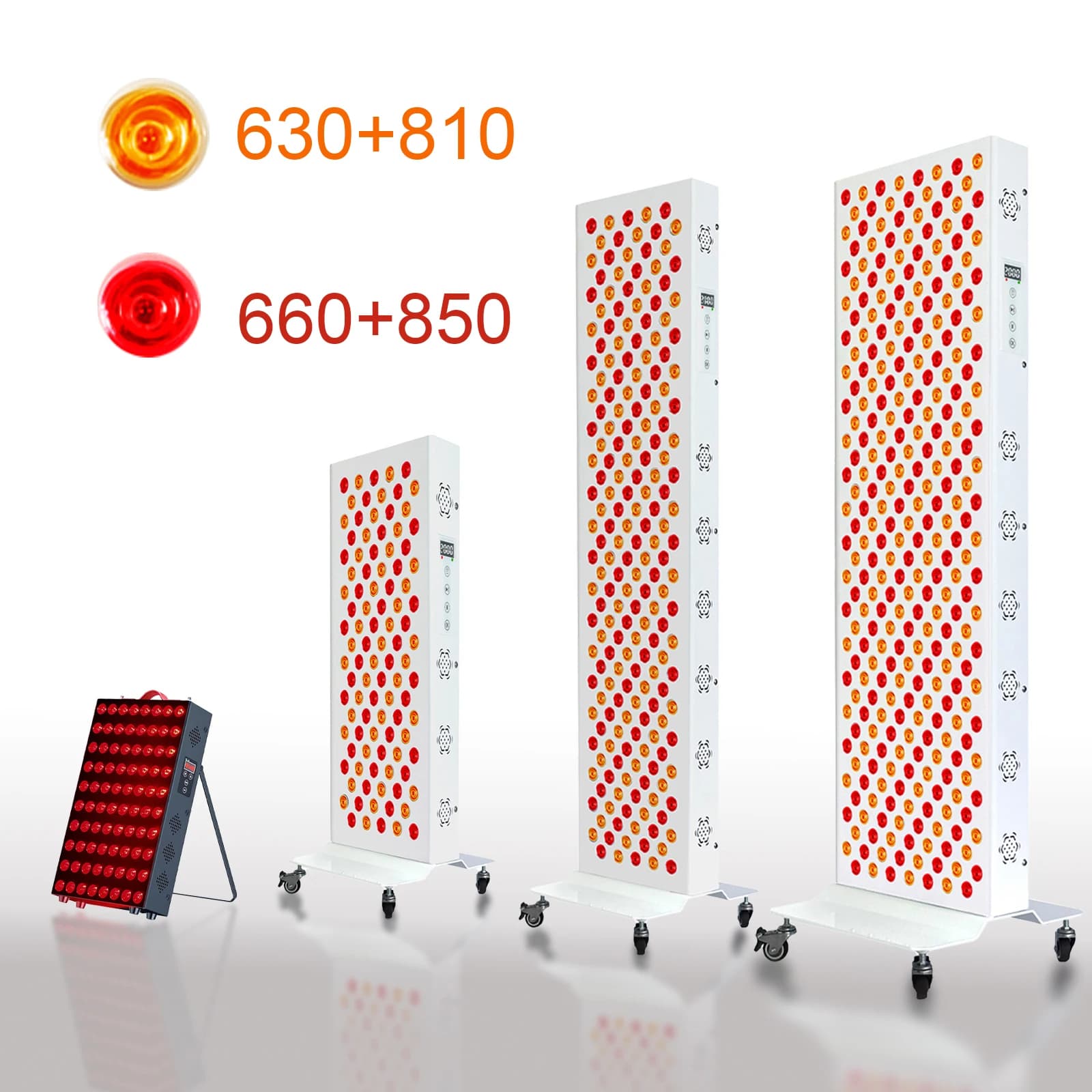 Lámpara de Panel de Terapia de Luz Roja de Doble Chip 630nm 660nm, Luz de Terapia de Infrarrojo Cercano 810nm 850nm, Dispositivos LED de Belleza para