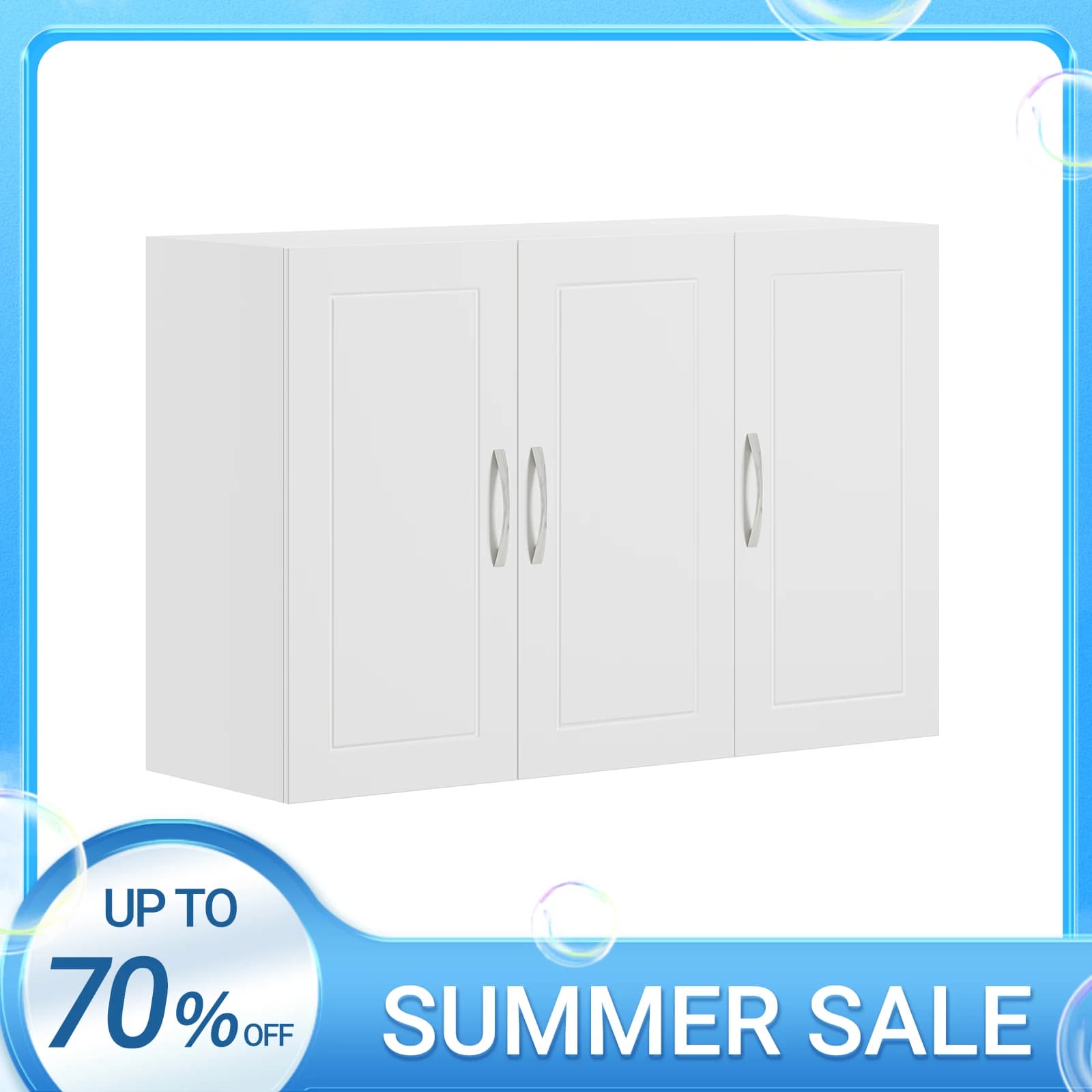 SoBuy FRG231 Armario colgante Armario colgante con estante ajustable Baño cocina salón BHT Aprox: 60x60x30cm