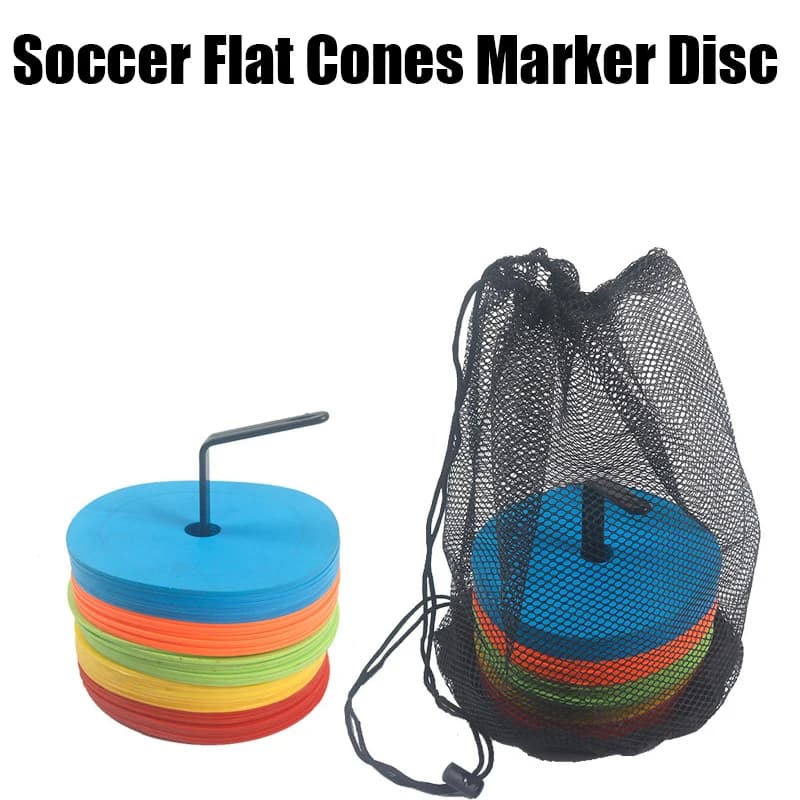 10 Uds. Marcador de conos planos de fútbol disco baloncesto deportes velocidad agilidad marcadores de entrenamiento equipo de entrenamiento portátil