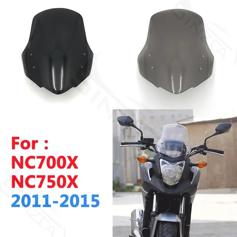 Para Honda NC700X NC750X NC 700 750X2011-2015 2012 2013 2014 accesorios de motocicleta parabrisas deflectores de viento negro