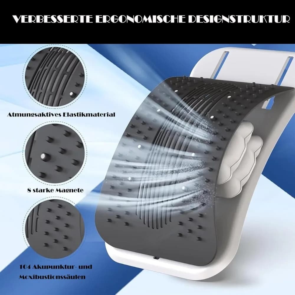 Tabla ergonómica para estirar la espalda lumbar con puntos de masaje incorporados y capacidad de carga de 100 kg. Ayuda a descomprimir las discos