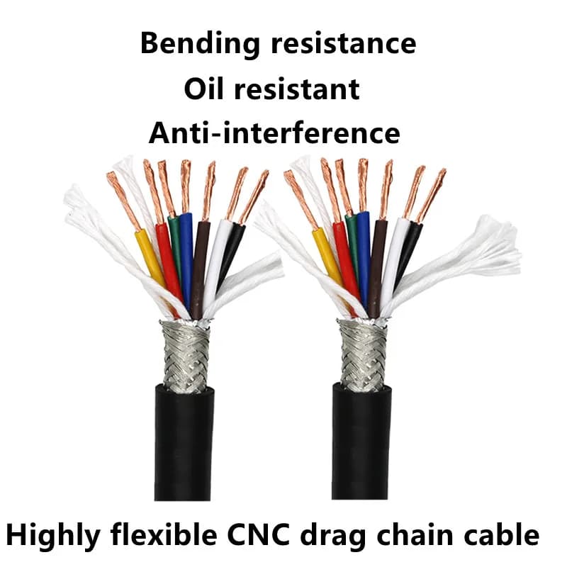 Cable de cadena de arrastre blindado de alta flexibilidad, trvvvp 2 3 4 5 6 7 8 10 12 14 16 20 24 30 40core 26 24 22 20 18 17 15 13 11AWG, máquina