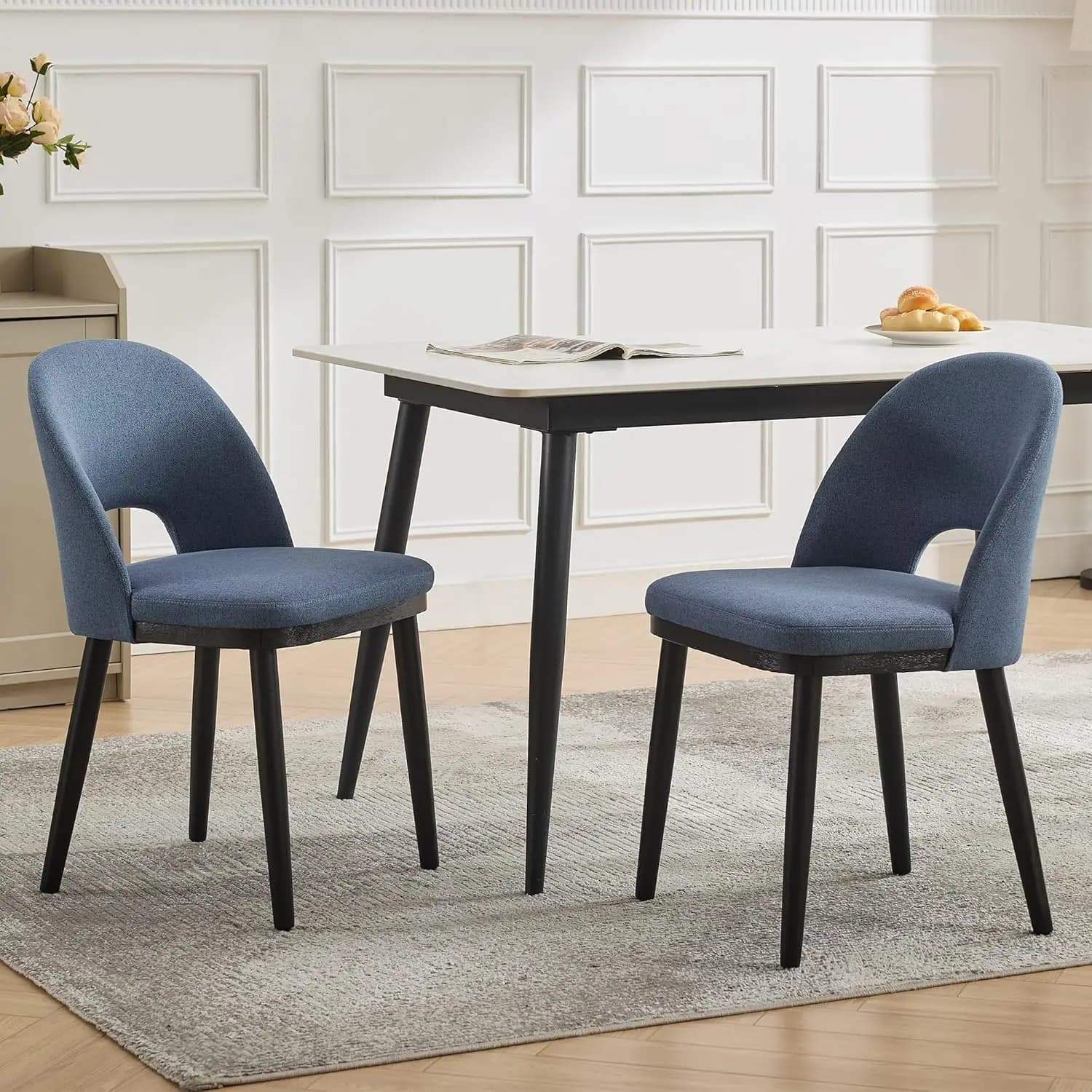 Sistema de Asientos Garvee de 2 Piezas con Respaldo Alto y Asiento Profundo para Soporte Postural: Juego de Sillas de Comedor Grandes y Modernas en