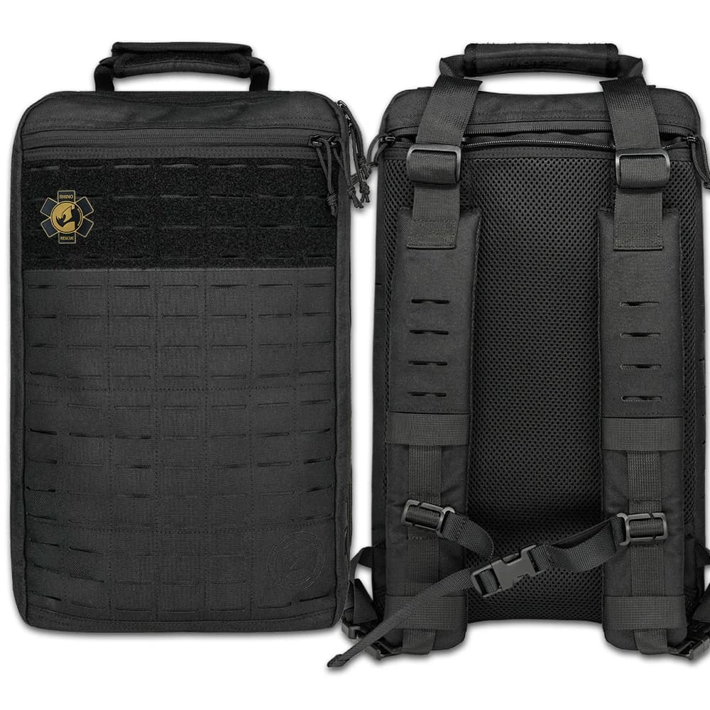 Mochila de primeros auxilios de rescate de rinoceronte, mochila táctica de nailon 20L 1000D, botiquín de primeros auxilios para traumatismos, bolsa
