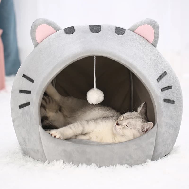 Cama súper para gatos, casa cálida para mascotas, cojín de cueva para gatitos, casa para gatos, cesta para perros, tienda de campaña para perros