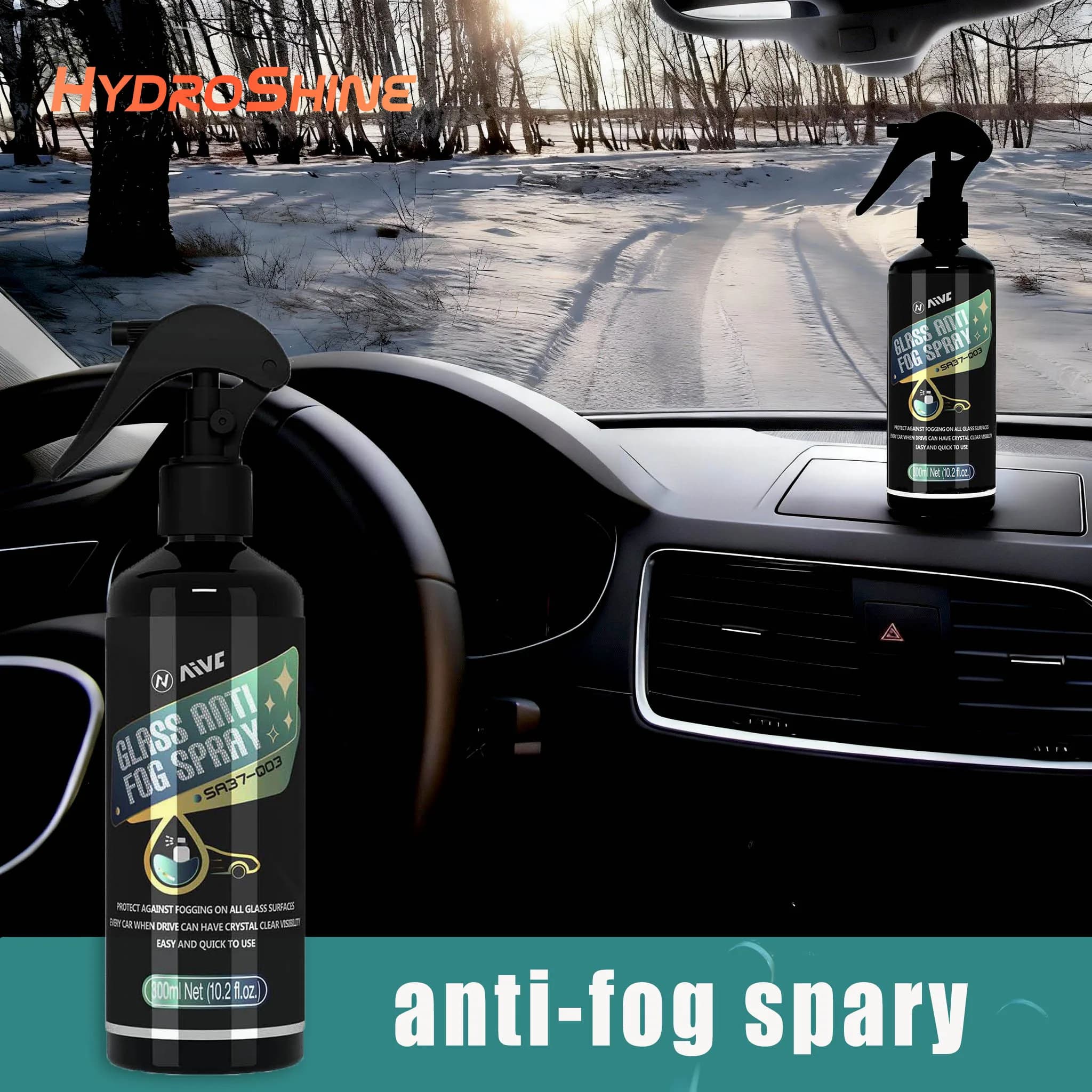 Spray antiniebla de vidrio, antiniebla, para parabrisas de coche, desempañador de vidrio, limpiador de vidrio, líquido de limpieza duradero para