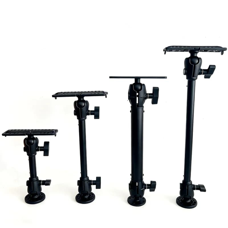 Soporte para buscador de peces de bolas de tamaño C de 1,54" con brazo ultra largo, electrónico marino para barco Garmin Lowrance Humminbird