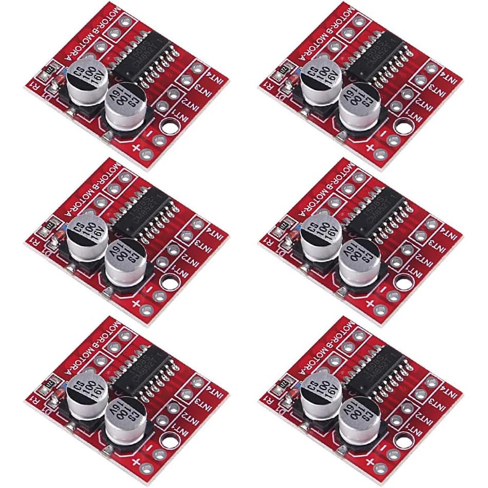 Controlador de Motor Mini L298N DC, MX1508, doble canal, 1.5A, 2 vías, PWM, controlador de velocidad, puente H Dual, reemplazar paso a paso, paquete