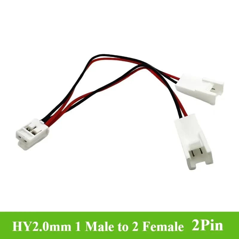 1/5/10 unids/lote HY2.0mm 1 macho a 2 hembra 2 pines 3 pines 4 pines línea Terminal 10CM HY2.0 cable electrónico