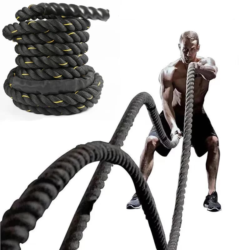 Cuerda de saltar ponderada para gimnasio al aire libre, ejercicio de Fitness en casa, entrenamiento físico, cuerda de batalla, entrenamiento de