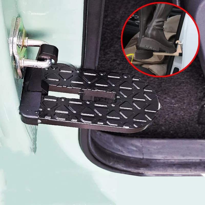 Escalón de puerta de coche de ajuste Universal, portaequipajes plegable, gancho de pestillo, Pedal de pie, martillo de seguridad de aleación de