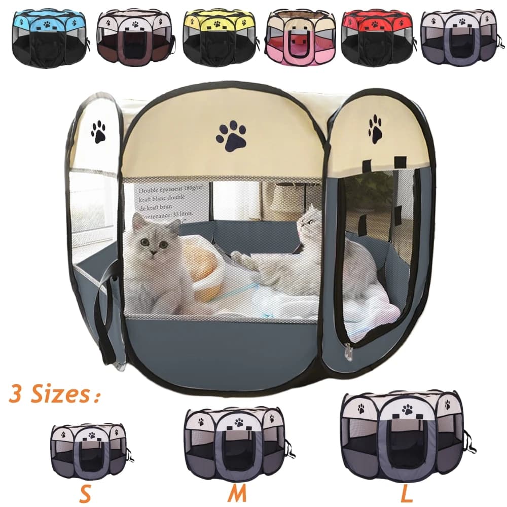 Tienda plegable portátil y ligera para mascotas, habitación de nacimiento, casa para perros, perrera, casas y habitaciones para gatos, parque
