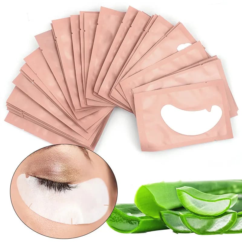 100 pares de pegatinas para injerto de pestañas, parche de hidrogel, suministros de extensión de pestañas suaves y no irritantes, parches,