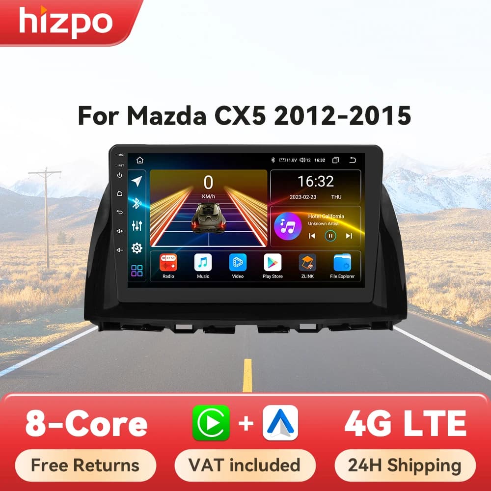 Hizpo estéreo de 8 núcleos para Mazda CX5 CX-5 CX 5 2012 - 2015 2 din Android Auto Radio de coche Audio Multimedia CarPlay GPS 4G WIFI DSP RDS