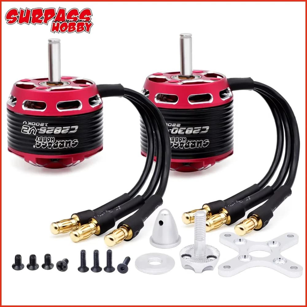 Surpass Hobby C2822 C2826 C2830 C2834 C2838 V2 2-3S 2-4S Motor sin escobillas Outrunner de 14 polos para avión de ala fija