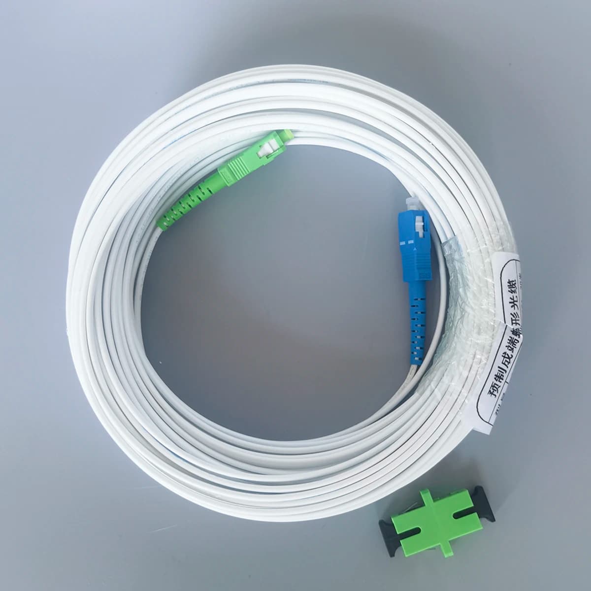 Cable de Extensión de Fibra Óptica SC/APC-SC/UPC de 5-60 Metros, Monomodo, Simplex, para Interiores, Cable de Conexión FTTH