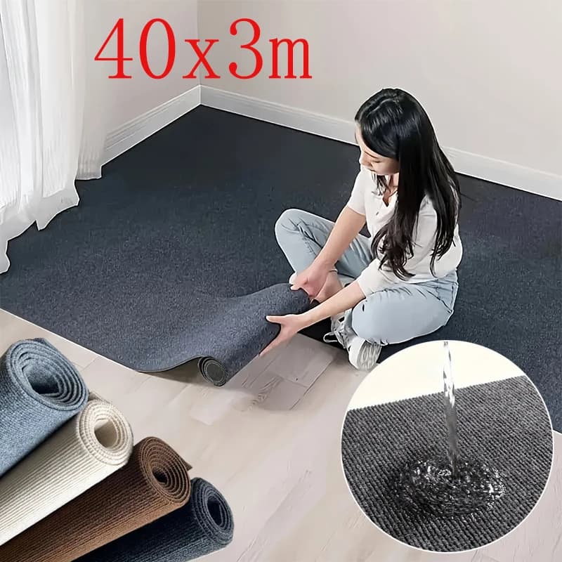 Alfombra autoadhesiva para dormitorio y cocina, 40cm x 3m, absorción de agua, decoración del hogar, alfombras de baño, alfombra de Color sólido