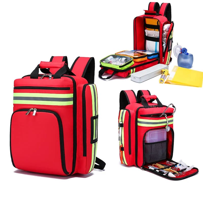 Bolsa de alivio de desastres, botiquín de primeros auxilios, mochila de rescate de emergencia, almacenamiento clasificado de gran capacidad, kits de