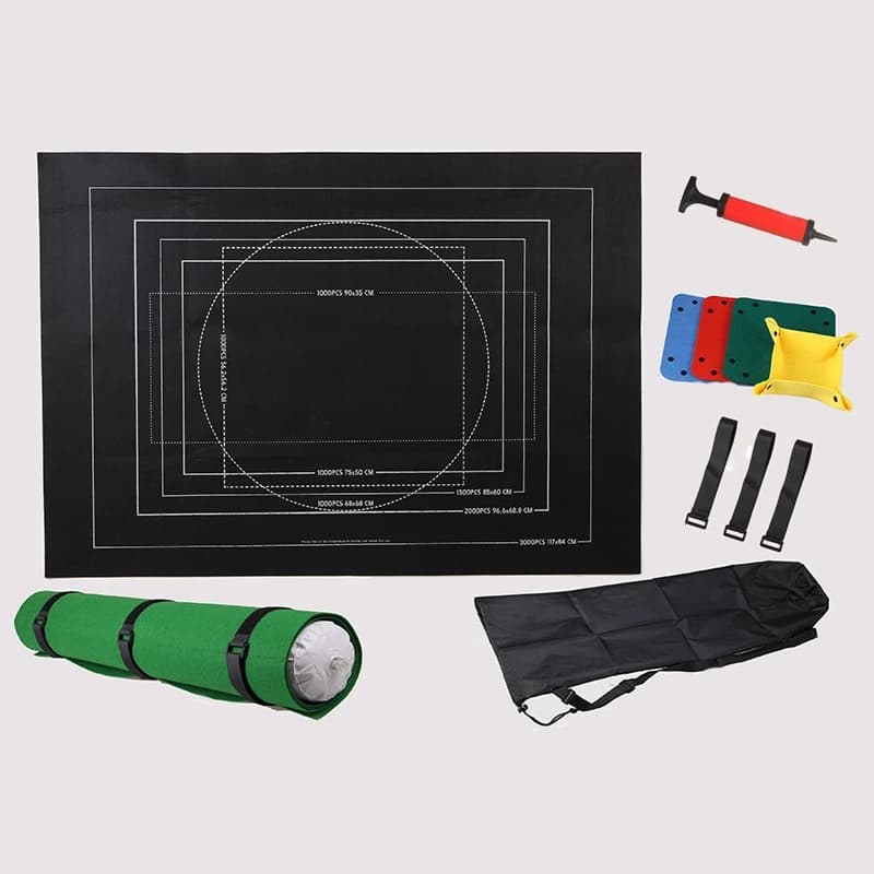 Tapete enrollable para rompecabezas profesional, manta, estera de fieltro de hasta 1500/2000/3000 piezas, accesorios, bolsa de almacenamiento de viaje