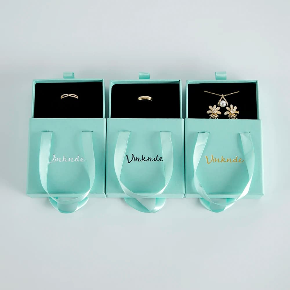 Caja de Empaque para 24 Productos con Logotipo Personalizado, 11x11x4cm, Cajas Portátiles para Joyería, Collares, Pulseras, Organizador Deslizante